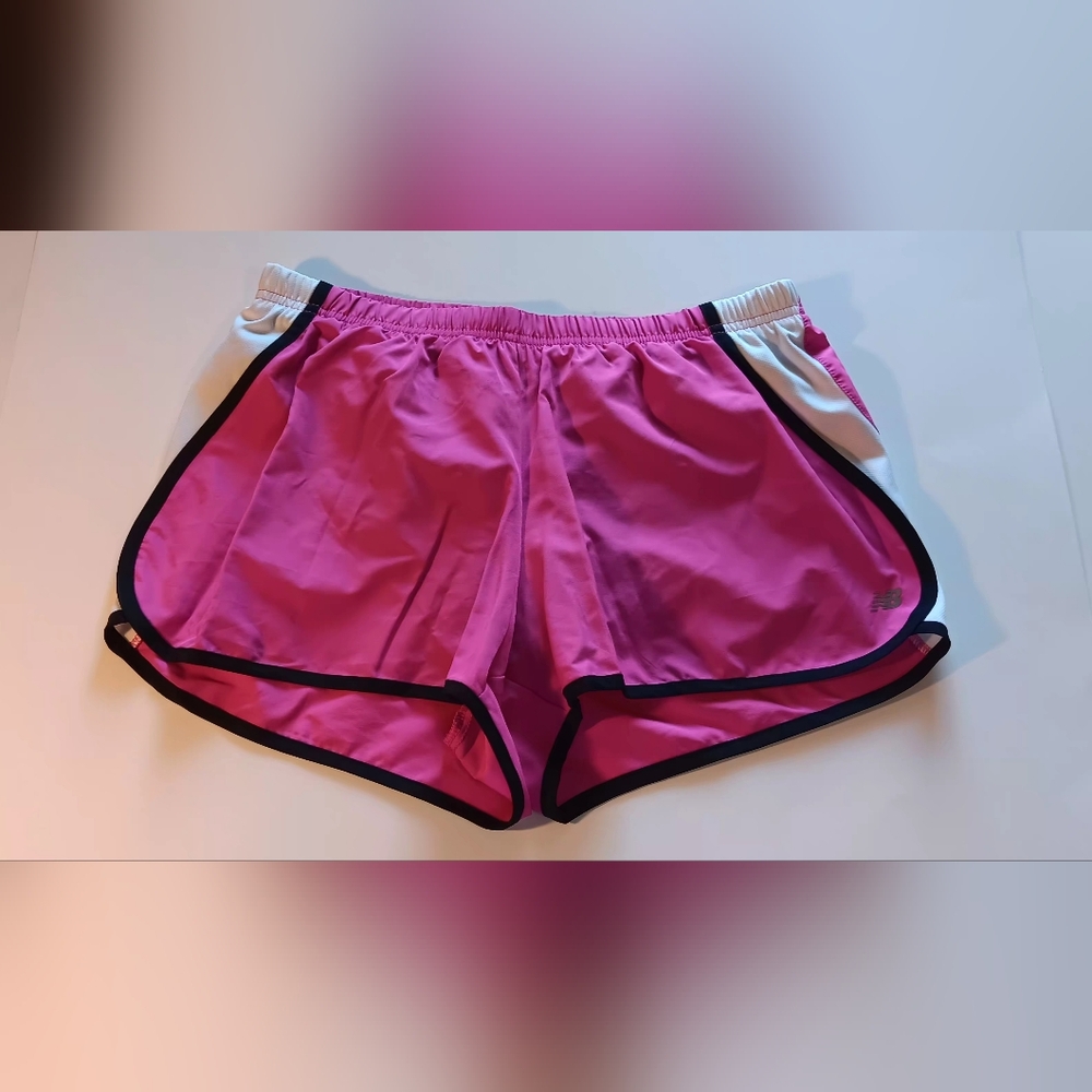 New Balance Pink and White Athletic Shorts